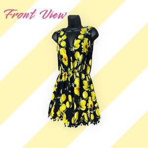 Lemon print romper